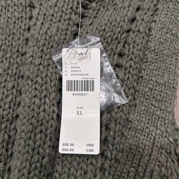 New with tags Anthropologie Olive Green Cable Knit Tank Top - Picture 2 of 8